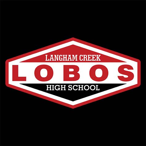 Langham Creek High School Lobos Black Garment Design 09