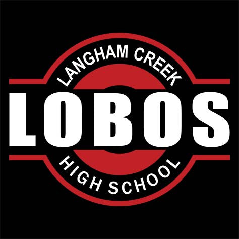 Langham Creek Lobos Premium Black Hoodie - Design 11