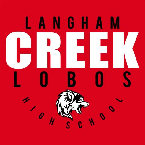 Langham Creek High School Lobos Red Garment Design 12
