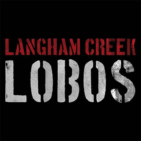 Langham Creek Lobos Premium Black Hoodie - Design 17