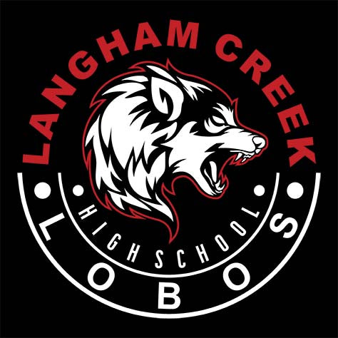 Langham Creek High School Lobos Black Garment Design 19