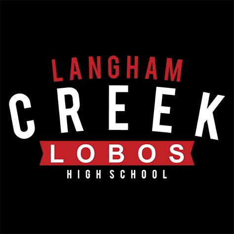 Langham Creek Lobos Premium Black Hoodie - Design 21