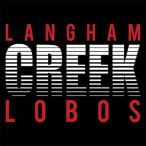 Langham Creek Lobos Premium Black Hoodie - Design 24