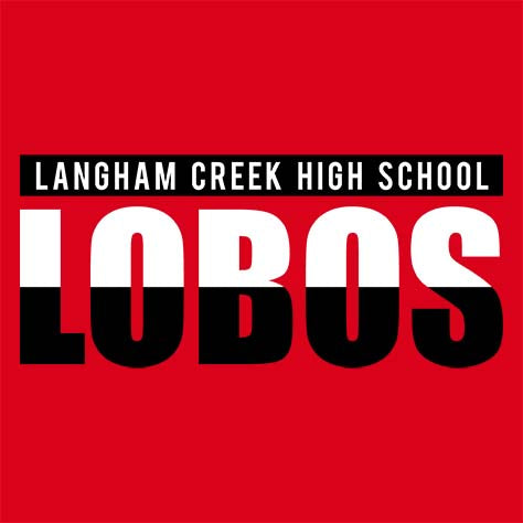 Langham Creek High School Lobos Red Garment Design 25
