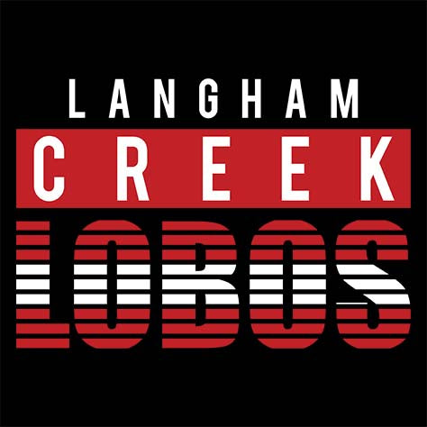 Langham Creek High School Lobos Black Garment Design 35