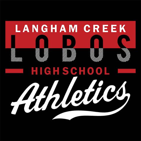 Langham Creek High School Lobos Black Garment Design 48