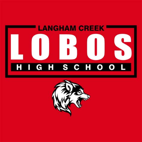 Langham Creek High School Lobos Red Garment Design 49