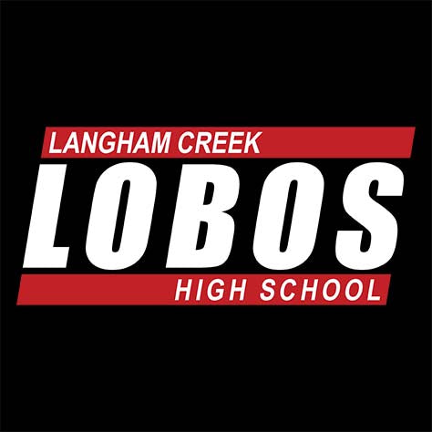 Langham Creek High School Lobos Black Garment Design 72