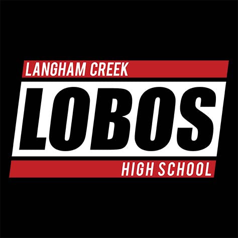 Langham Creek Lobos Premium Black Hoodie - Design 72