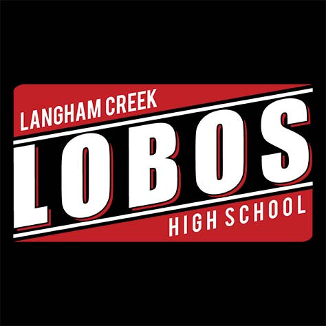 Langham Creek High School Lobos Black Garment Design 84