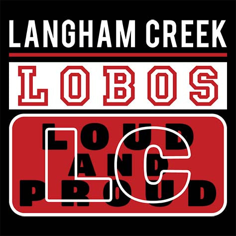 Langham Creek Lobos Premium Black T-shirt - Design 86