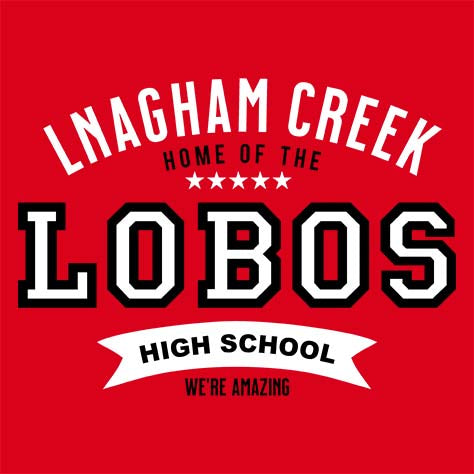 Langham Creek High School Lobos Red Garment Design 96