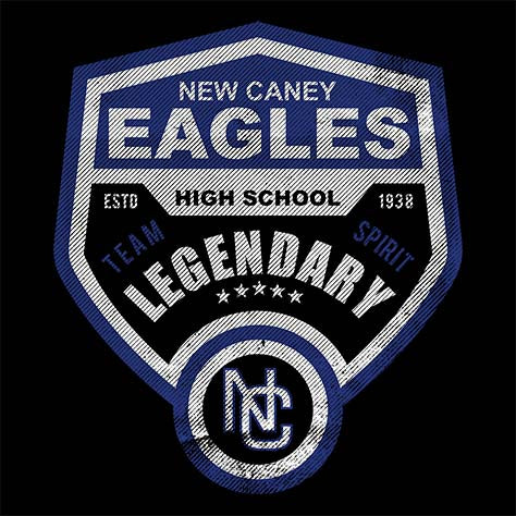 New Caney Eagles Premium Black T-shirt - Design 14