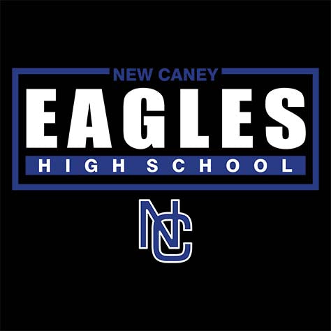 New Caney Eagles Premium Black T-shirt - Design 49