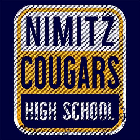 Nimitz Cougars Premium Navy T-shirt - Design 01