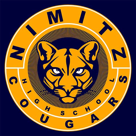 Nimitz High School Cougars Navy Garment Design 02