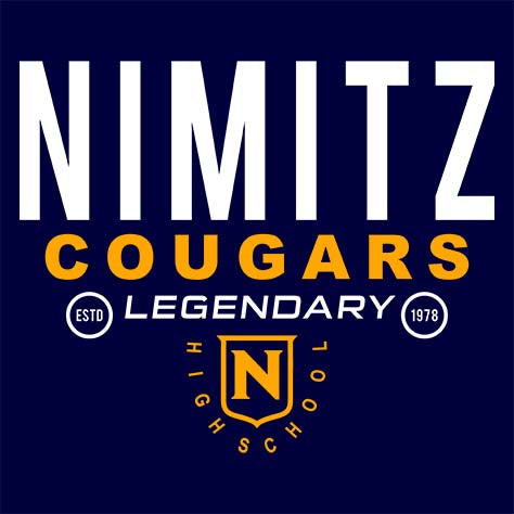 Nimitz High School Cougars Navy Garment Design 03