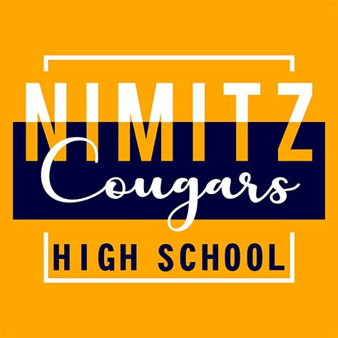 Nimitz High School Cougars Gold Garment Design 05
