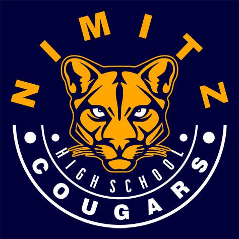 Nimitz Cougars Premium Navy T-shirt - Design 19