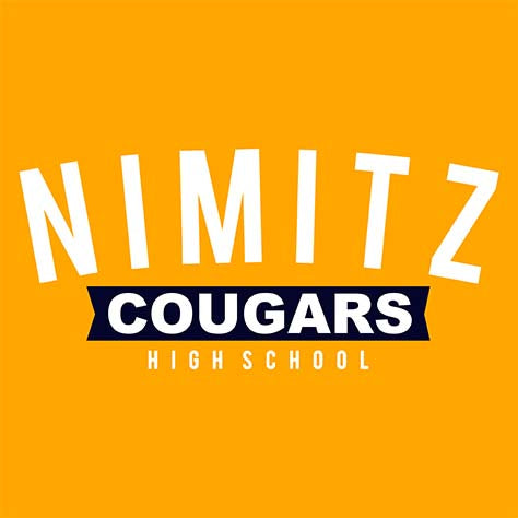 Nimitz High School Cougars Gold Garment Design 21