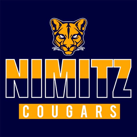 Nimitz Cougars Premium Navy T-shirt - Design 23