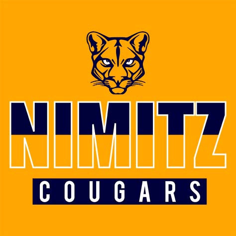 Nimitz High School Cougars Gold Garment Design 23