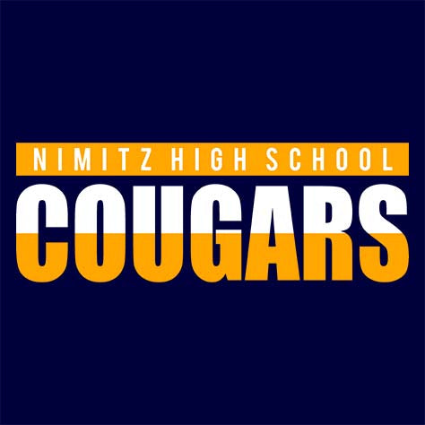Nimitz High School Cougars Navy Garment Design 25
