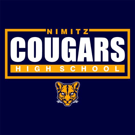 Nimitz High School Cougars Navy Garment Design 49