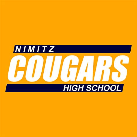 Nimitz High School Cougars Gold Garment Design 72