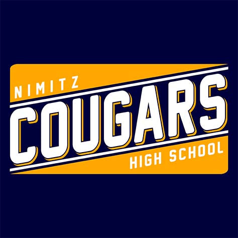 Nimitz High School Cougars Navy Garment Design 84