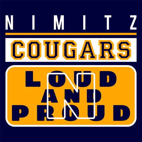 Nimitz Cougars Premium Navy T-shirt - Design 86