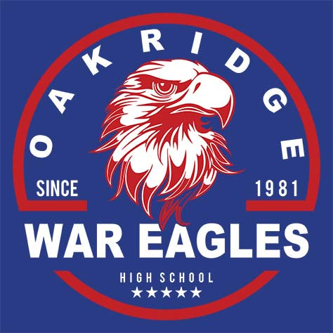 Oak Ridge War Eagles Premium Royal T-shirt - Design 04