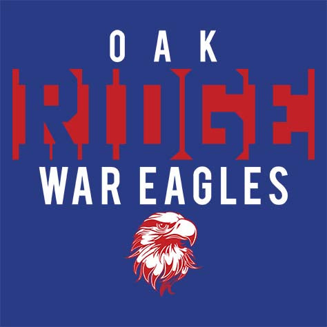 Oak Ridge High School War Eagles Royal Blue Garment Design 06