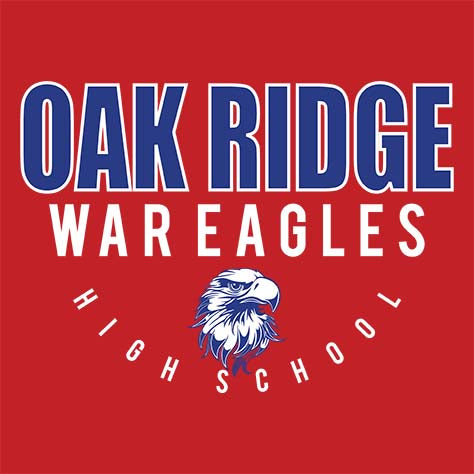 Oak Ridge War Eagles Premium Red T-shirt - Design 12