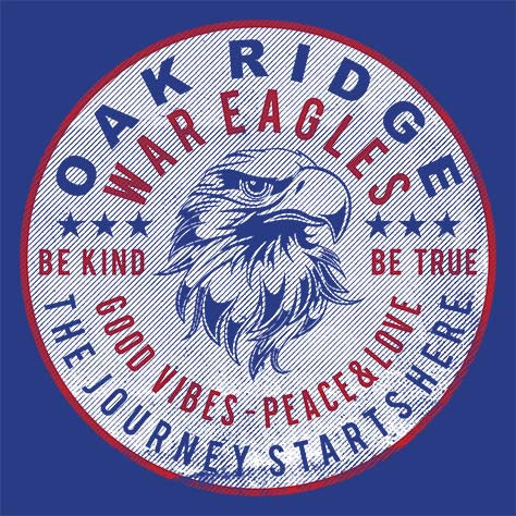 Oak Ridge War Eagles Premium Royal T-shirt - Design 16