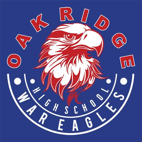 Oak Ridge High School War Eagles Royal Blue Garment Design 19