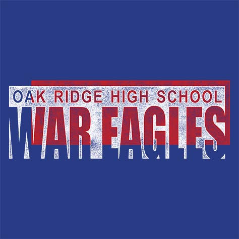 Oak Ridge High School War Eagles Royal Blue Garment Design 22