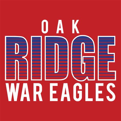 Oak Ridge War Eagles Premium Red T-shirt - Design 24