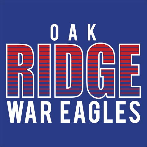 Oak Ridge High School War Eagles Royal Blue Garment Design 24