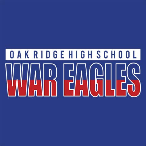 Oak Ridge High School War Eagles Royal Blue Garment Design 25