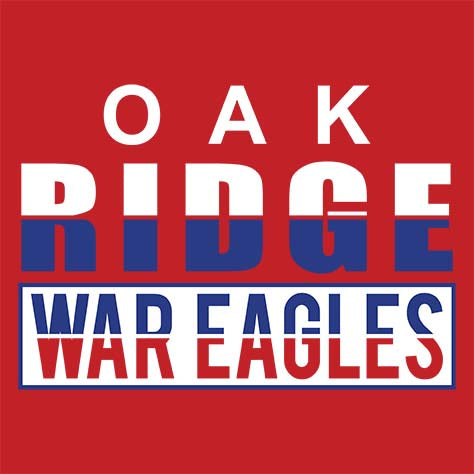 Oak Ridge War Eagles Premium Red T-shirt - Design 31