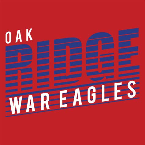 Oak Ridge War Eagles Premium Red T-shirt - Design 32