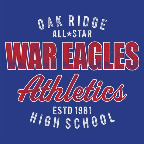 Oak Ridge War Eagles Premium Royal T-shirt - Design 34