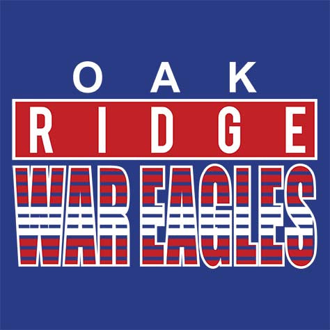 Oak Ridge High School War Eagles Royal Blue Garment Design 35