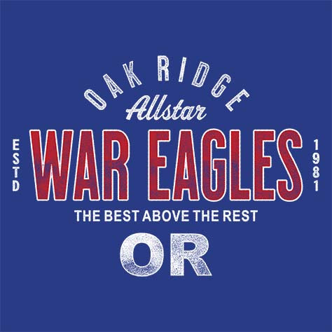 Oak Ridge War Eagles Premium Royal T-shirt - Design 40