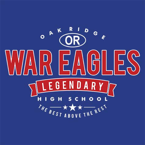 Oak Ridge War Eagles Premium Royal T-shirt - Design 44