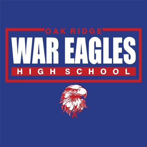 Oak Ridge War Eagles Premium Royal T-shirt - Design 49