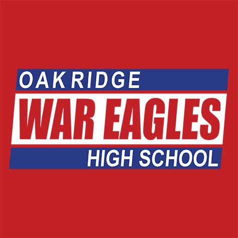 Oak Ridge War Eagles Premium Red T-shirt - Design 72