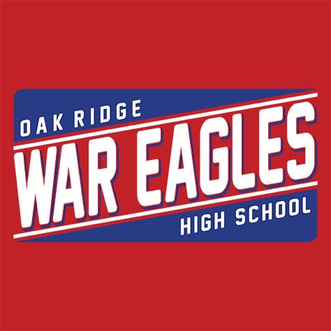 Oak Ridge High School War Eagles Red Garment Design 84