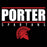 Porter Spartans Premium Black T-shirt - Design 07